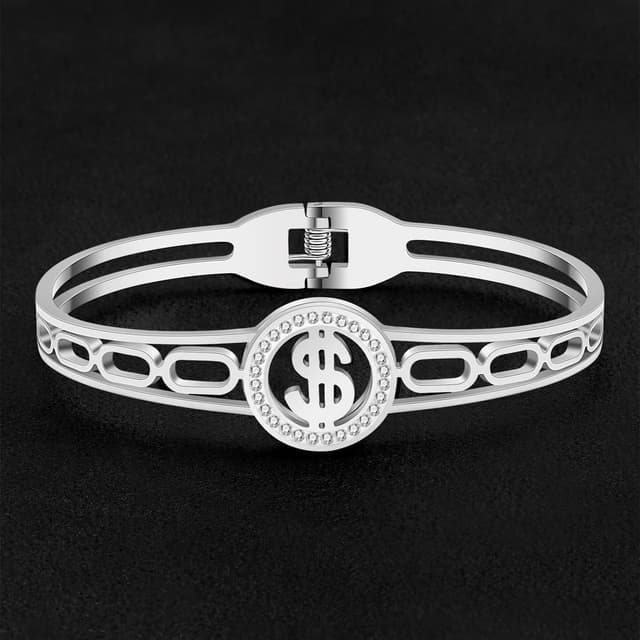 Thumbnail 4 de YAYAKO pulsera de acero inoxidable con strass 18k plating oro/plata