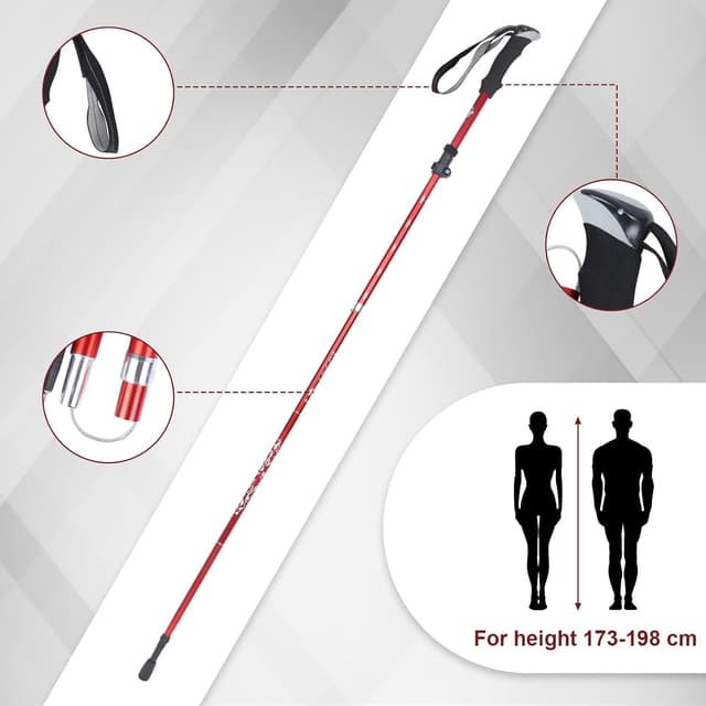 Thumbnail 2 de VINATO Bastones de Senderismo Plegables 2 Unidades