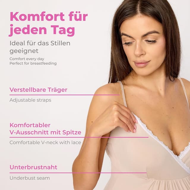 Detalle de Merry Style jupon de grossesse MS10-466 en viscose élastique respirante