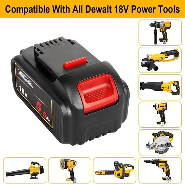 Thumbnail 4 de Powarobor DCB184 18V 5.5Ah replacement battery