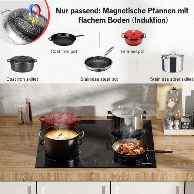 Thumbnail 4 de Karinear Induktionskochfeld 60 cm 3500W