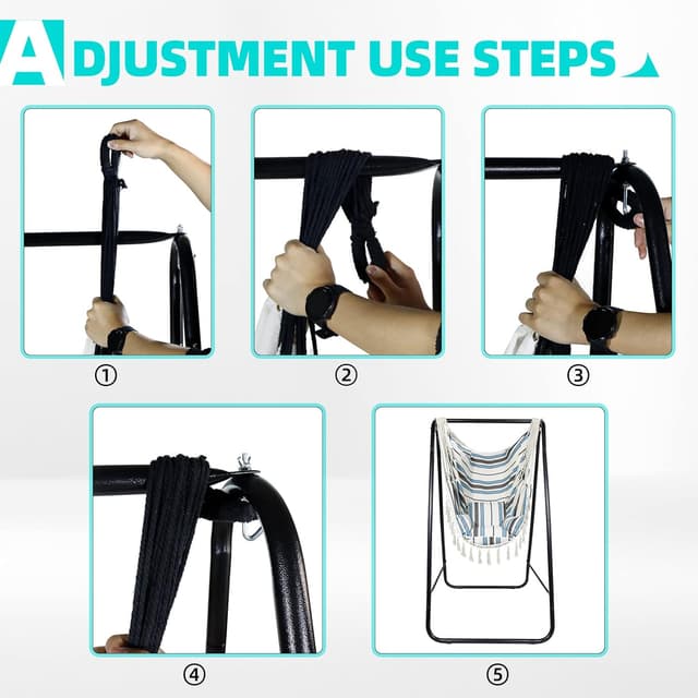 Thumbnail 5 de CCLIFE Chaise suspendue jardin 100 kg