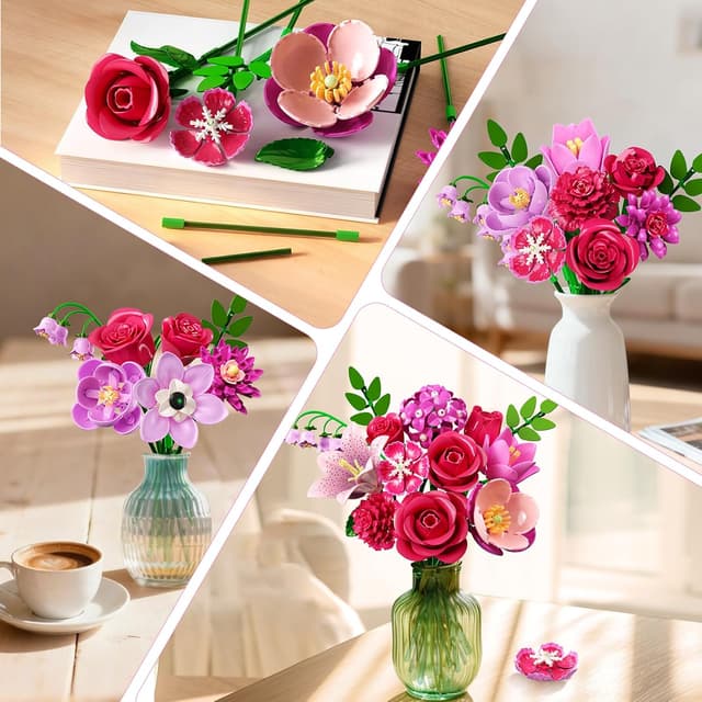 Thumbnail 5 de CUBIMANA Flowers Bouquet Building Set 21 💐