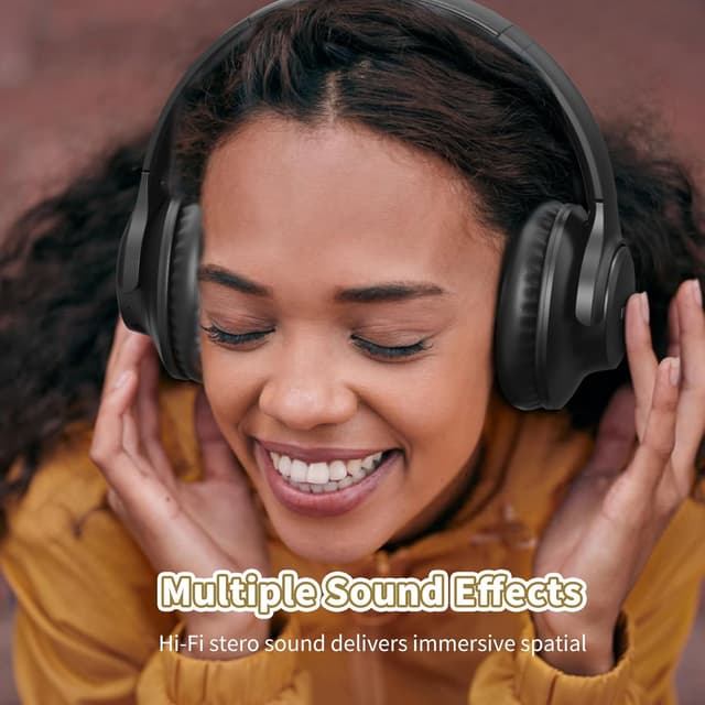 Detalle 2 de KVIDIO Bluetooth Headphones 55h playback đź“§