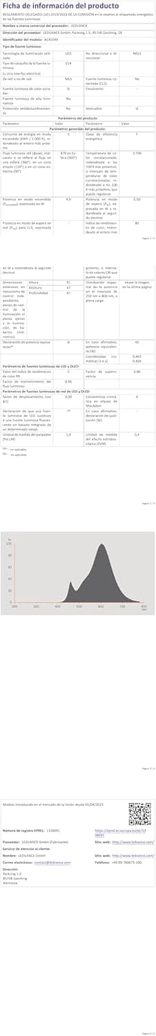 Thumbnail 10 de OSRAM LED RELAX & ACTIVE CLASSIC P E14 💡 4W, Blanco FrÃo