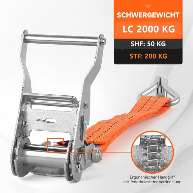 Detalle 2 de HOMELUX Spanngurte 4 Stück 6 m