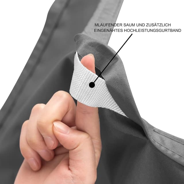 Detalle de WOLTU Voile d’ombrage rectangulaire 2x3 m gris imperméable anti-UV 93%, polyester PU