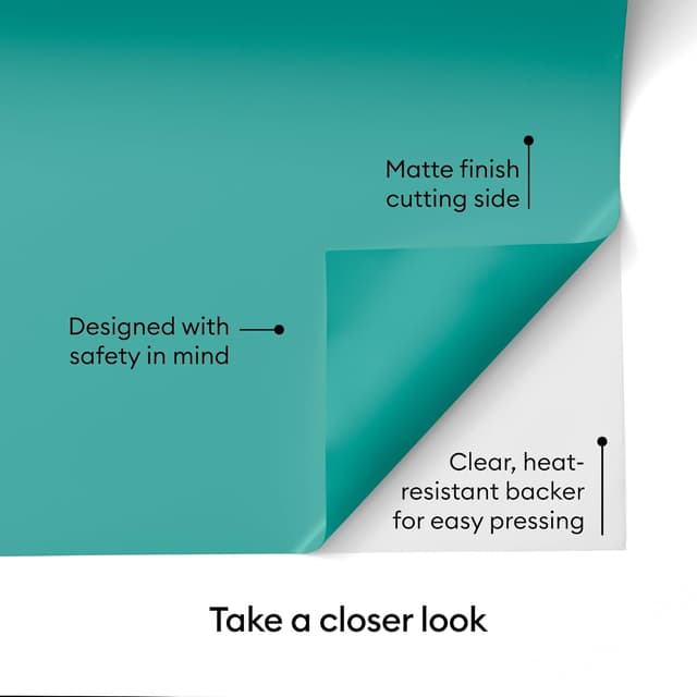 Thumbnail 5 de Cricut Iron On Teal 6m | Roll de Vinilo Transferible 🌟