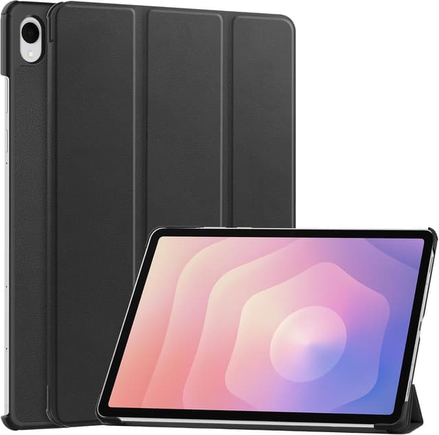 Detalle de FDHYFGDY Schutzhülle für Samsung Galaxy Tab S11 (11") – ultradünnes PU-Case mit Auto Schlaf/Wach, Klapphülle in Schwarz