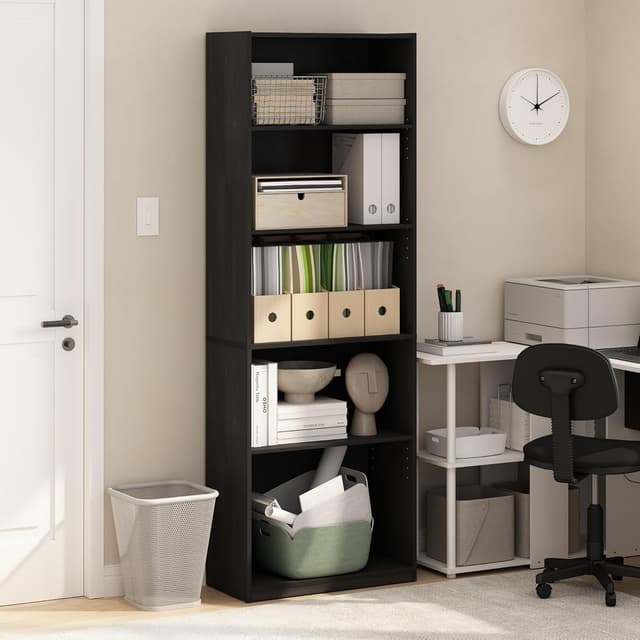 Detalle 2 de Furinno Gehry Libreria 5 ripiani 71,4 in