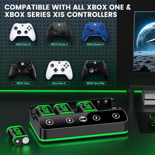 Thumbnail 5 de 4X 6200 mWh Akku-Pack für Xbox-Controller