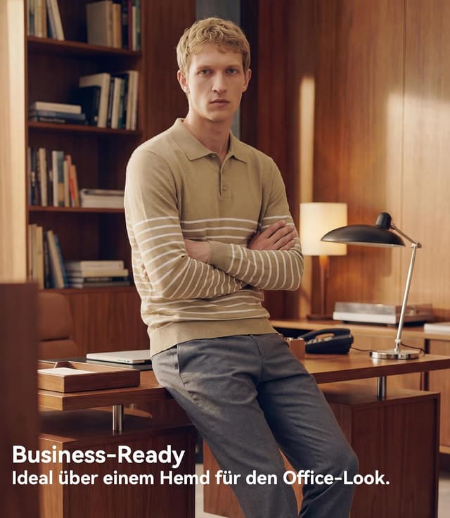 Detalle 2 de GLESTORE Poloshirt Langarm 78% Viskose