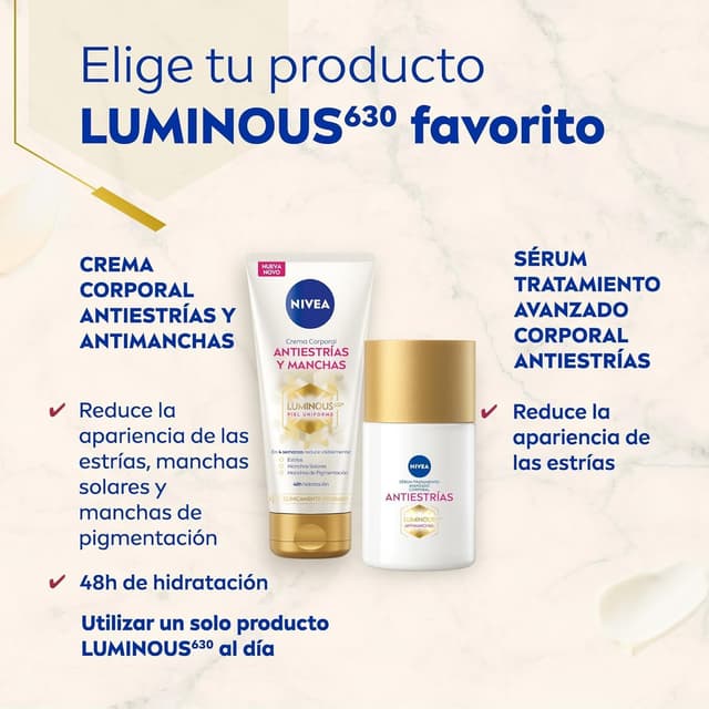 Thumbnail 7 de NIVEA Luminous 630 Sérum Antiestrías 💧 100 ml