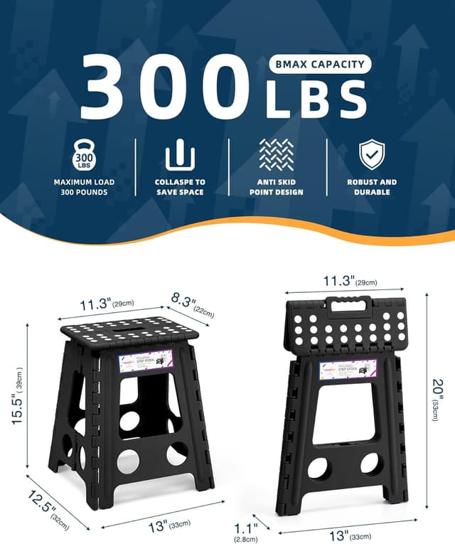 Detalle 2 de HOUSE DAY Tritthocker klappbar 40 cm