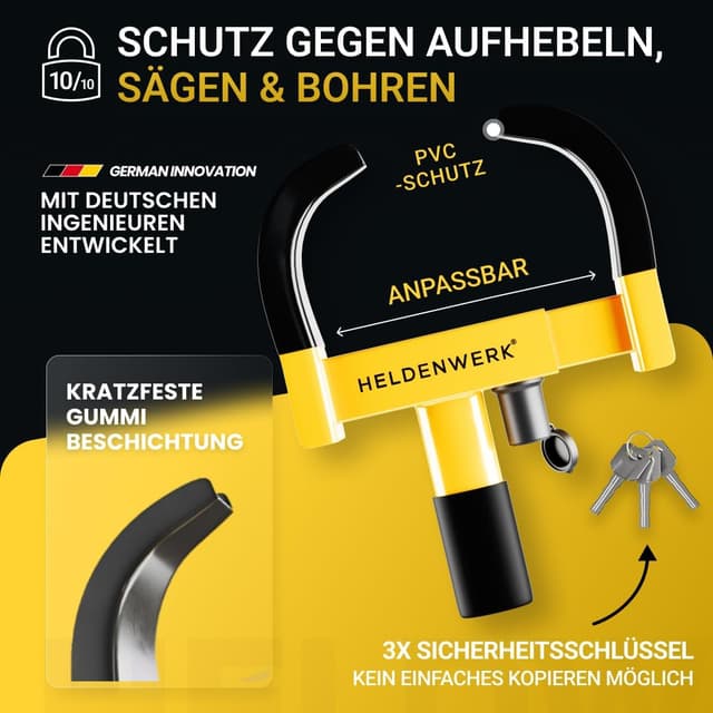 Thumbnail 1 de HELDENWERK Parkkralle 18–30 cm Radkralle