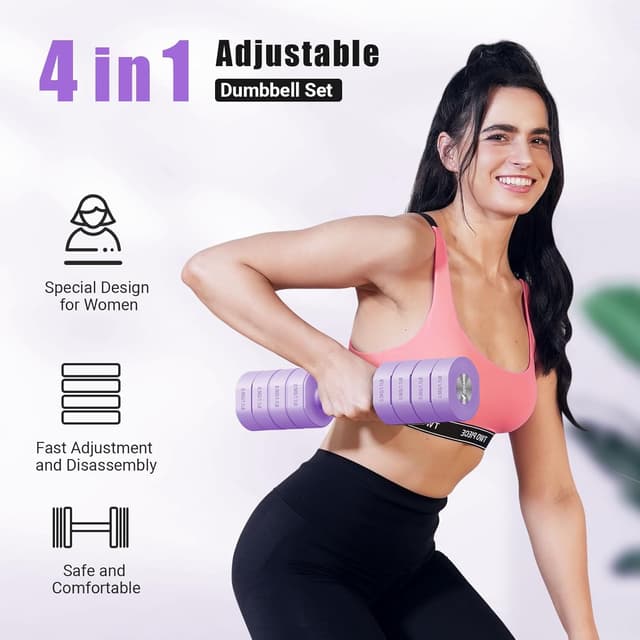 Thumbnail 1 de MERACH Adjustable Dumbbell Set 1โ4 kg ๐
