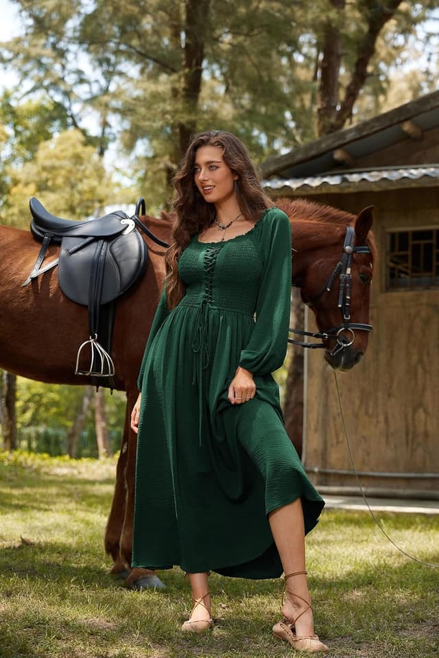 Thumbnail 1 de SCARLET DARKNESS Abito rinascimentale donna 📷