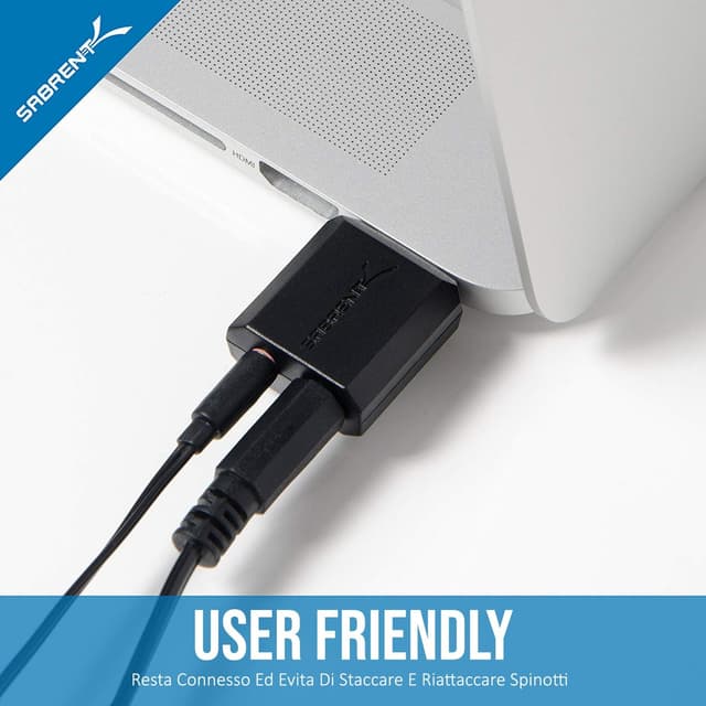 Detalle 1 de SABRENT AU-MMSA audio USB 3,5 mm