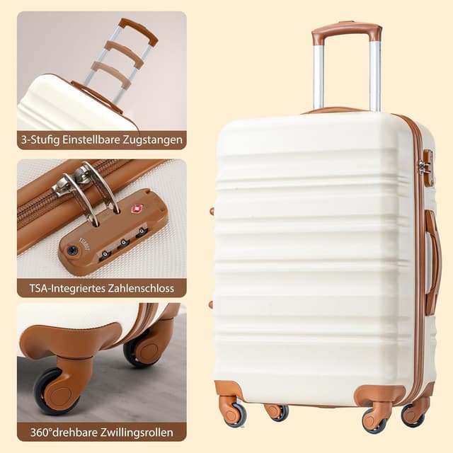 Thumbnail 2 de Coolife Hartschalen-Koffer Trolley Blau