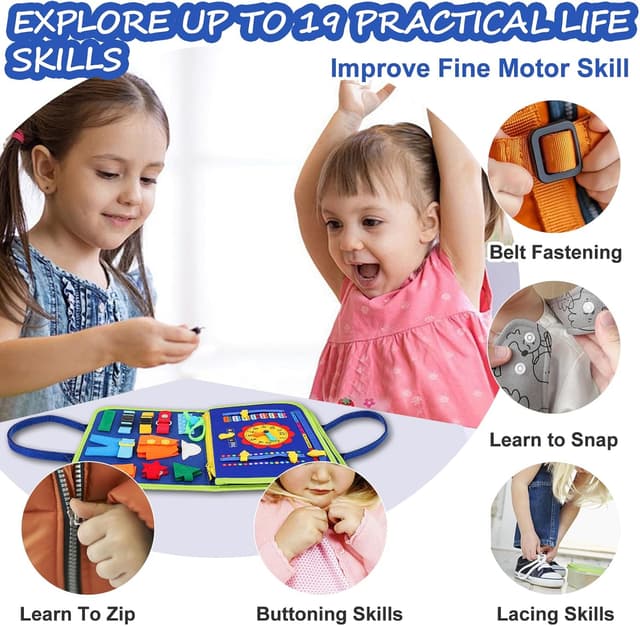 Thumbnail 4 de Busy Board for Toddlers 3+ Montessori Travel Toy