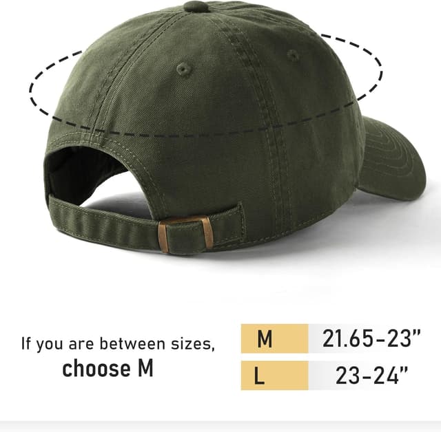 Detalle de FURTALK washed cotton mountain embroidery baseball cap (unstructured dad hat) with adjustable bronze buckle