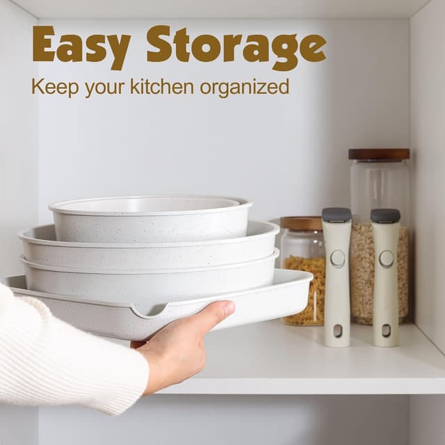 Detalle de SENSARTE 17-Piece Nonstick Cookware Set