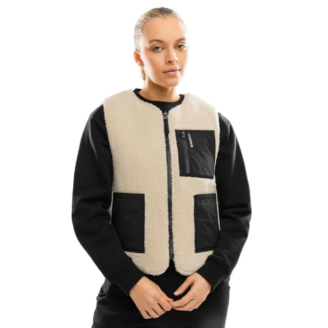 Detalle de Siroko Scape Chaleco reversible de sherpa y acolchado mujer