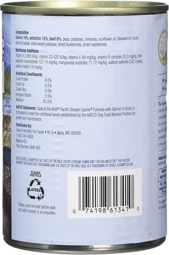 Detalle 2 de Taste Of The Wild Pacific Stream 12×390 g húmedo con salmón