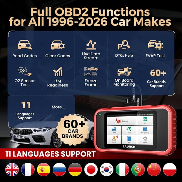 Thumbnail 3 de LAUNCH CRP123E V3.0 OBD2 Diagnosegerät für Motor ABS SRS