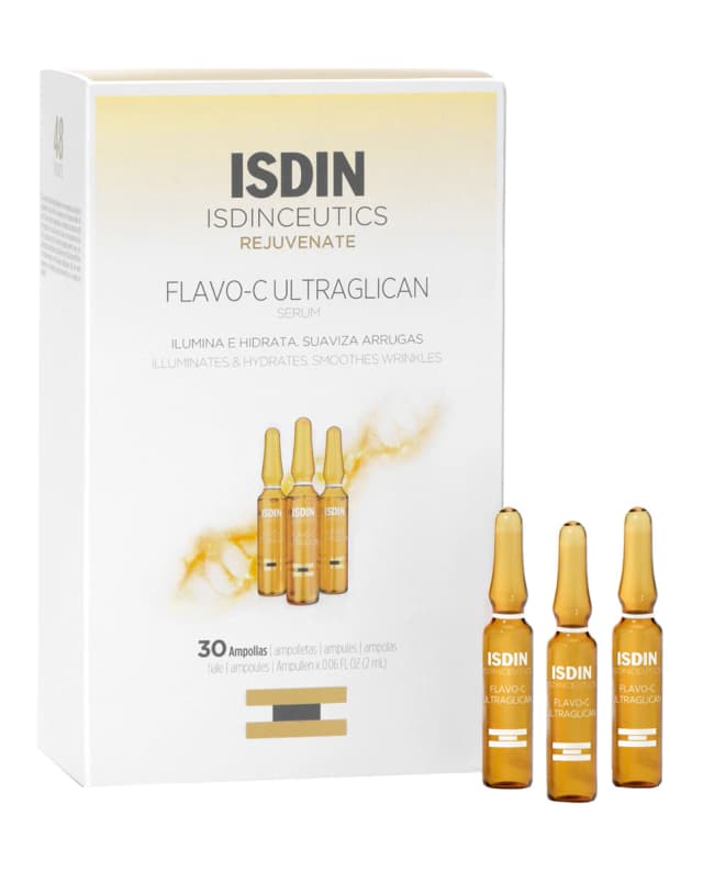 Detalle de Isdinceutics Flavo C Ultraglican — 30 ampollas antioxidantes 💊