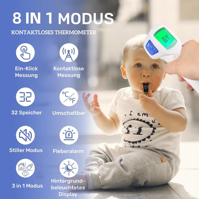 Thumbnail 2 de Berrcom Fieberthermometer kontaktlos 1s