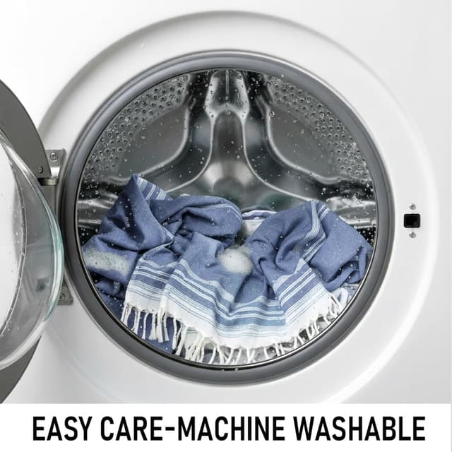 Thumbnail 6 de Yongoes Oversized Turkish Beach Towel Blanket (82 x 88 in) Cotton-Poly Blend Sandproof Throw for Adults