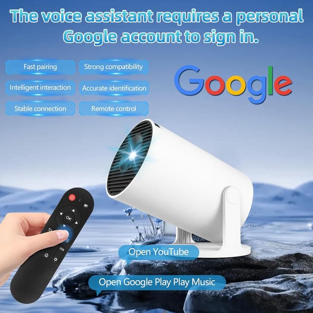 Detalle de HY300pro+ Mini Projector 4K 1080P WiFi 6 📽