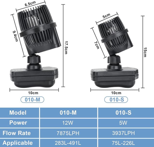 Thumbnail 6 de hygger 7875LPH Aquarium Wave Maker Pump (12W) with strong magnetic suction base