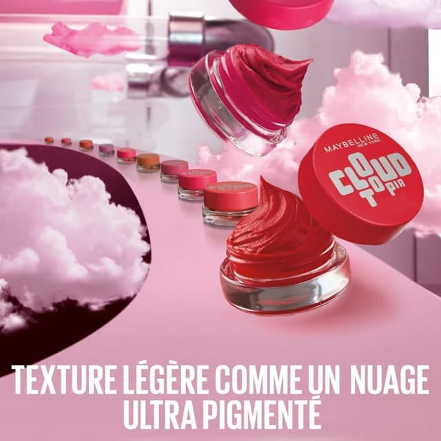 Detalle de Maybelline New York Cloudtopia — blush en mousse multi-usage pour joues & lèvres, fini mat flouté, teinte 04 Pink Daydream