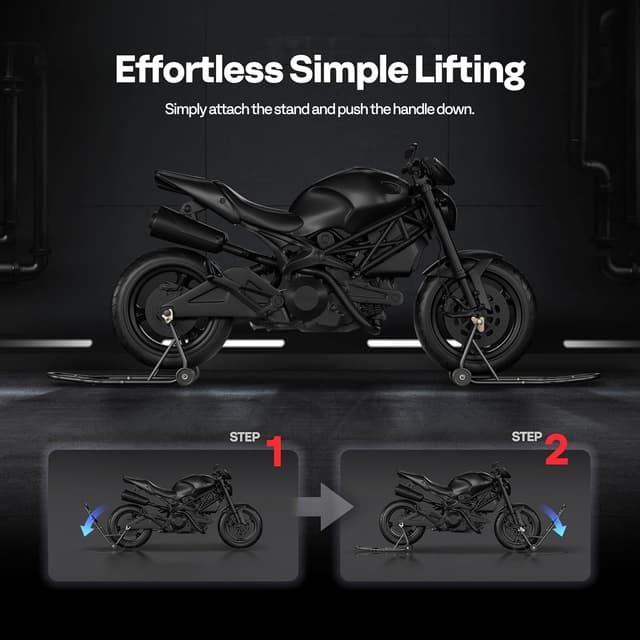 Thumbnail 6 de SPECSTAR Motorcycle Paddock Stand Combo (Front & Rear) 400kg Capacity with Adjustable Fork Heads