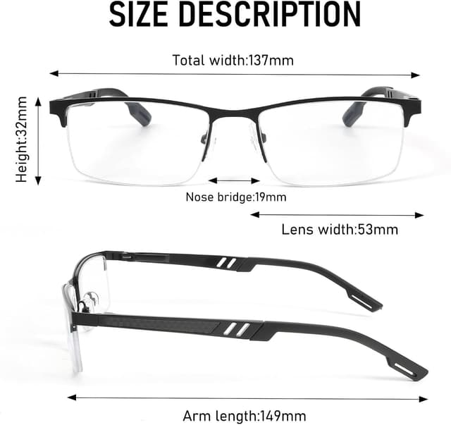 Thumbnail 4 de KoKoBin Half Frame Reading Glasses