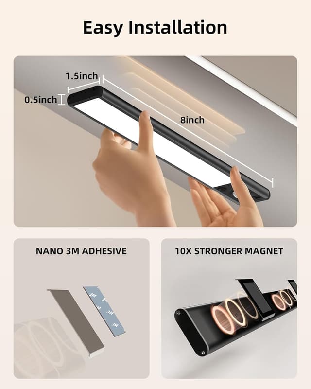 Thumbnail 6 de EZVALO motion sensor kitchen lights 2 pack