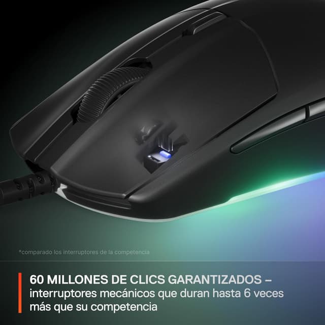 Detalle 2 de SteelSeries Rival 3 Gen 2 Ratón Gaming con RGB y 8500 dpi