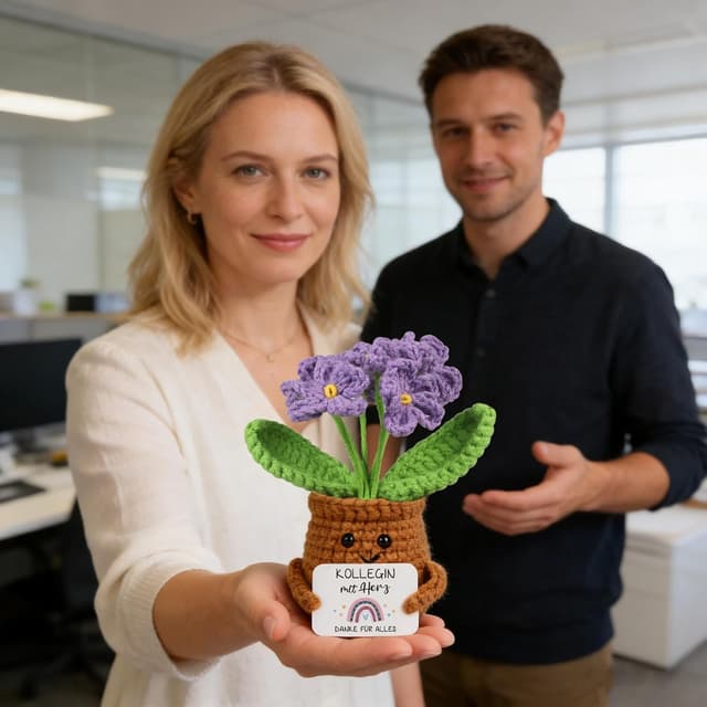 Thumbnail 2 de Lila Pocket Hug Vergissmeinnicht mit Karte