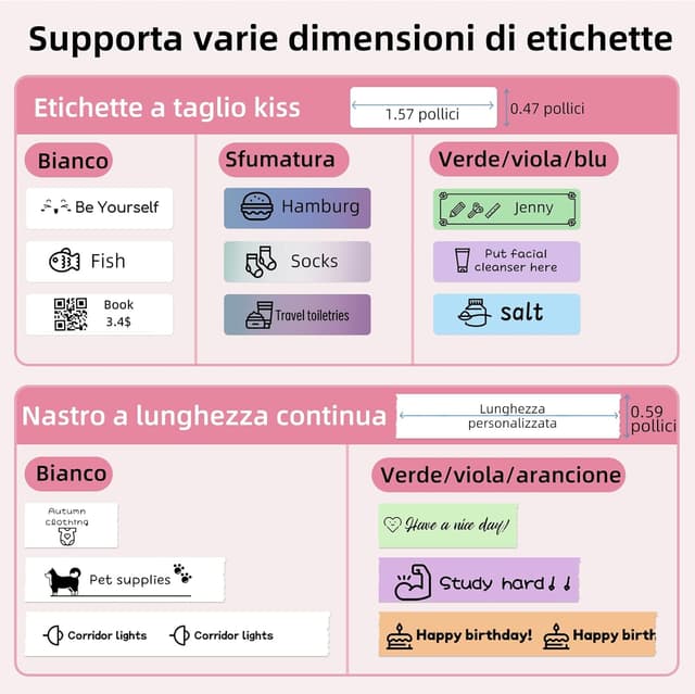 Detalle de ORGSTA S001 etichettatrice portatile con stampa termica Bluetooth (203 DPI) e batteria 2000 mAh