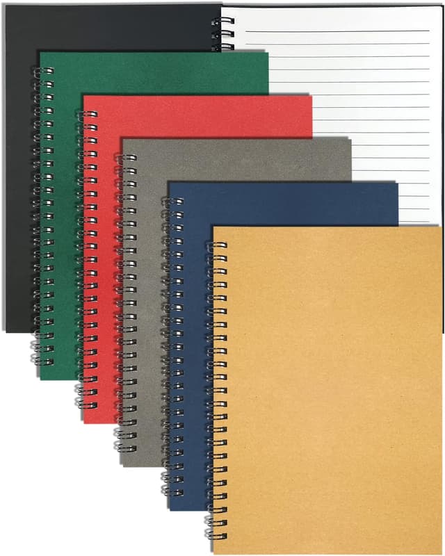 Detalle de 6 Pack Spiral Notebook A5 120 Pages