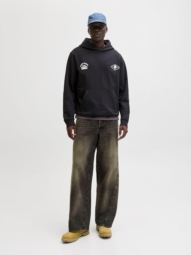 Detalle de Jack & Jones Jcocrest : sweat à capuche imprimé ample pour garçon