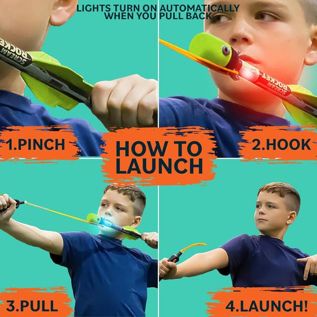 Thumbnail 4 de Light Up Foam Rocket Launcher 250 ft