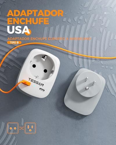 Thumbnail 1 de TESSAN Adaptador Enchufe USA 3 en 1