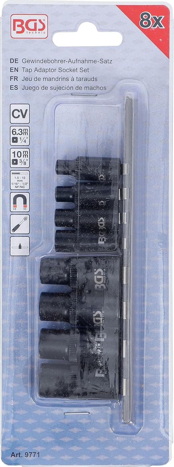Detalle 2 de BGS 9771 – Serie di bussole portamaschio magnetiche per cricchetto (8 pezzi)