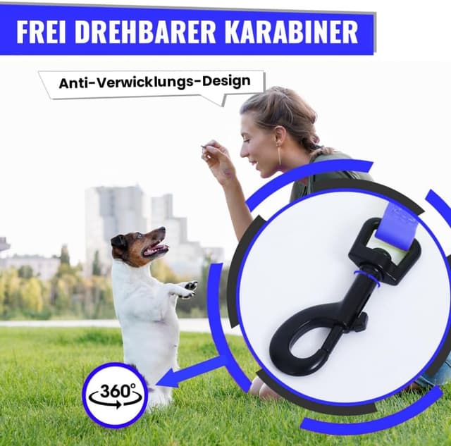 Detalle de Loutep Biothane Schleppleine für Hunde – als Trainings- und Laufleine in Längen von 3 m bis 20 m