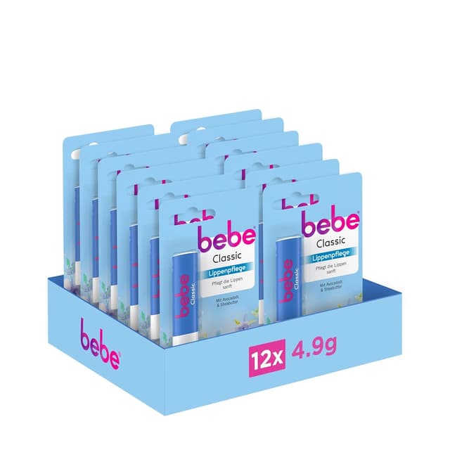 Detalle de Bebe Classic Lippenpflege Stift mit Avocadoöl & Sheabutter (12 x 4,9 g)