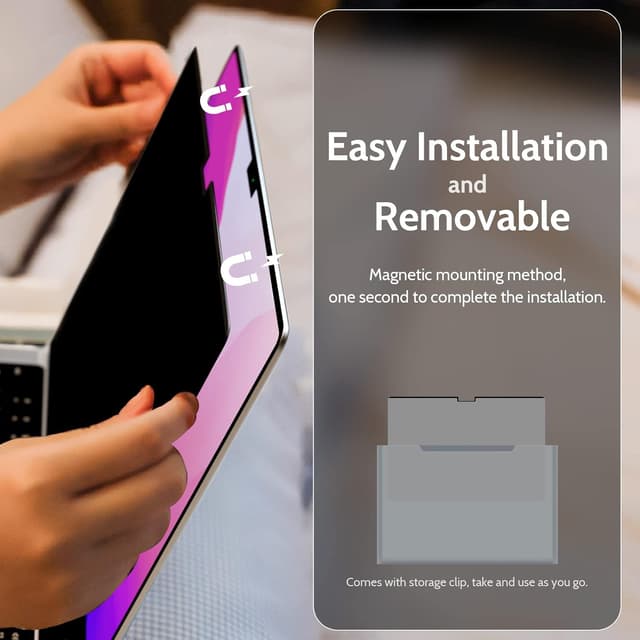 Detalle de Peslv Magnetic Privacy Screen for MacBook Pro 14