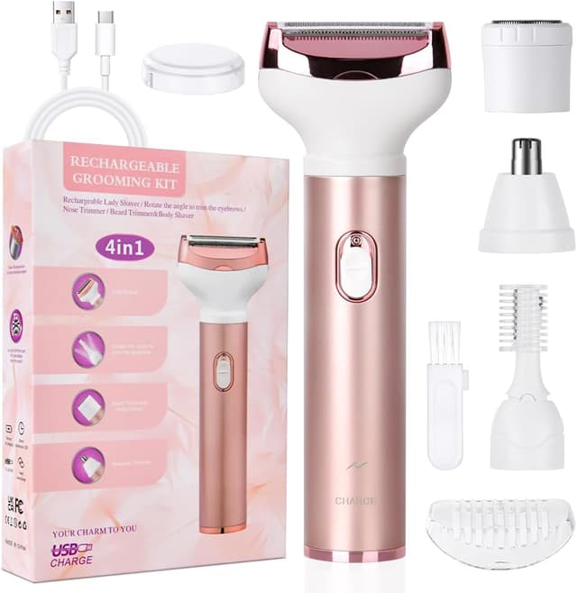 Detalle de ACWOO Electric Lady Shaver 4-in-1 razor 🪒